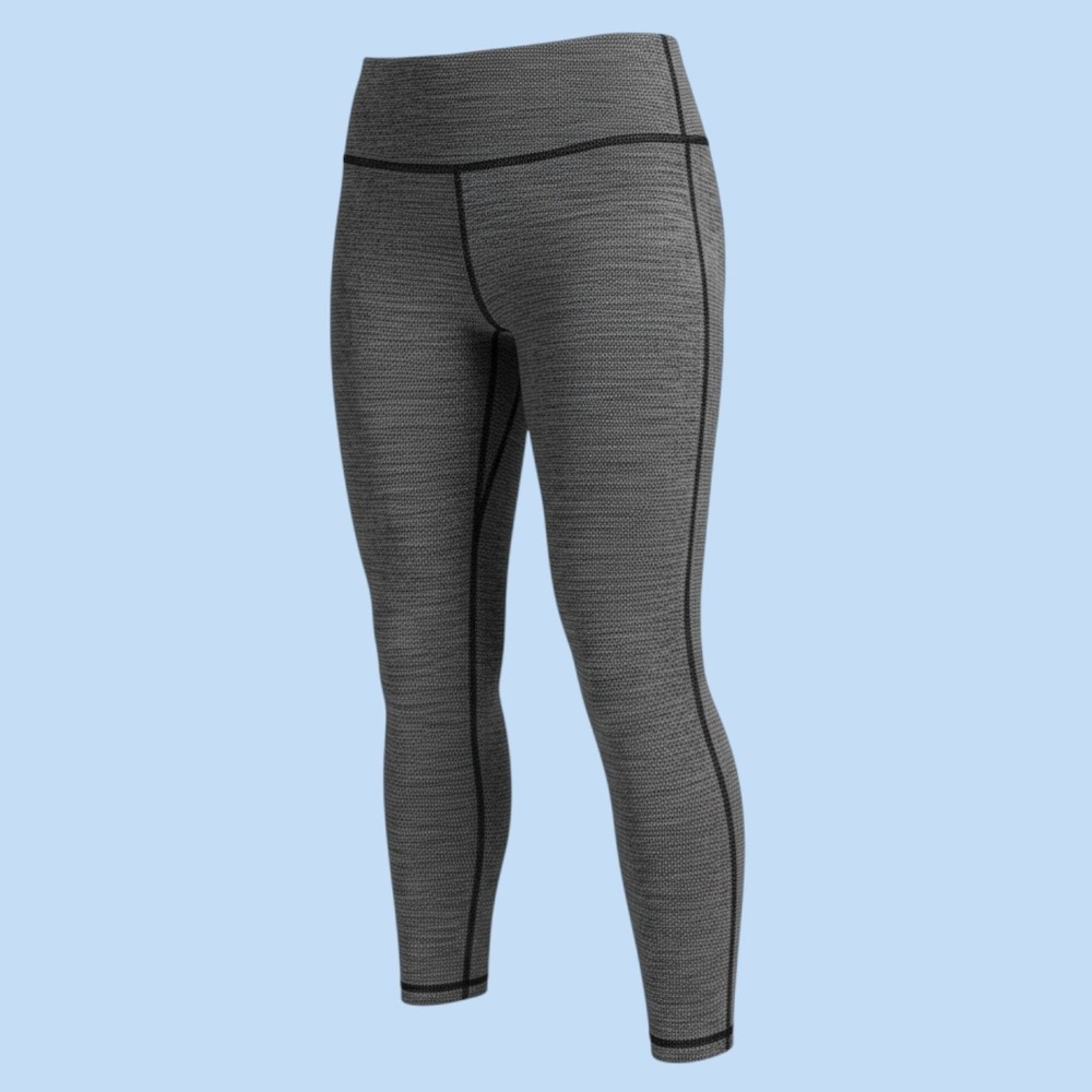 Lululemon Leggings Womens 4 Gray Pixelated Cropped Activewear Pants